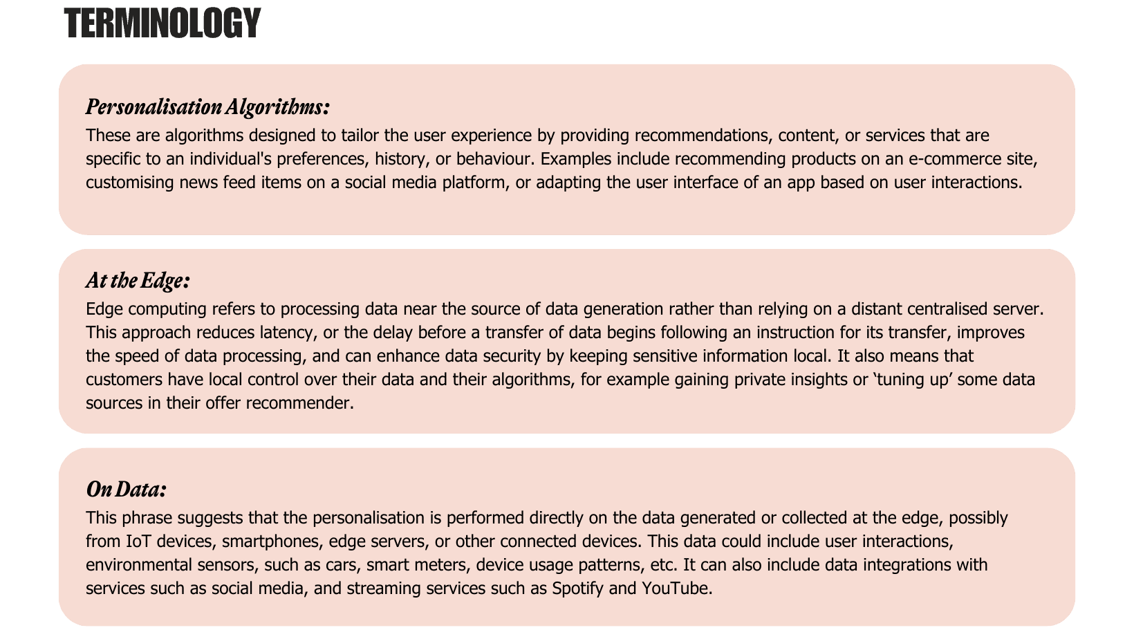 Terminology box